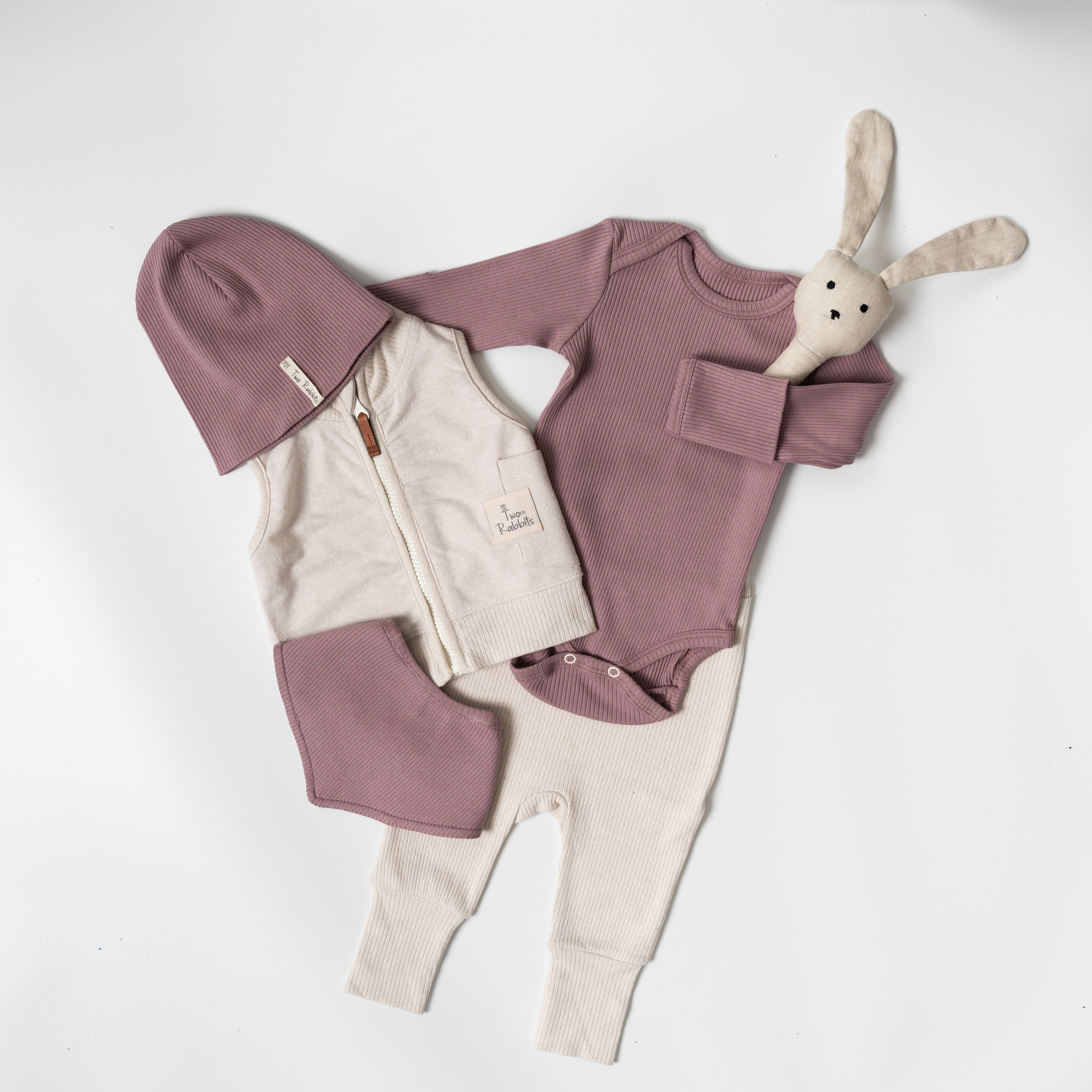 Pañalero Manga Larga Acanalado Mauve