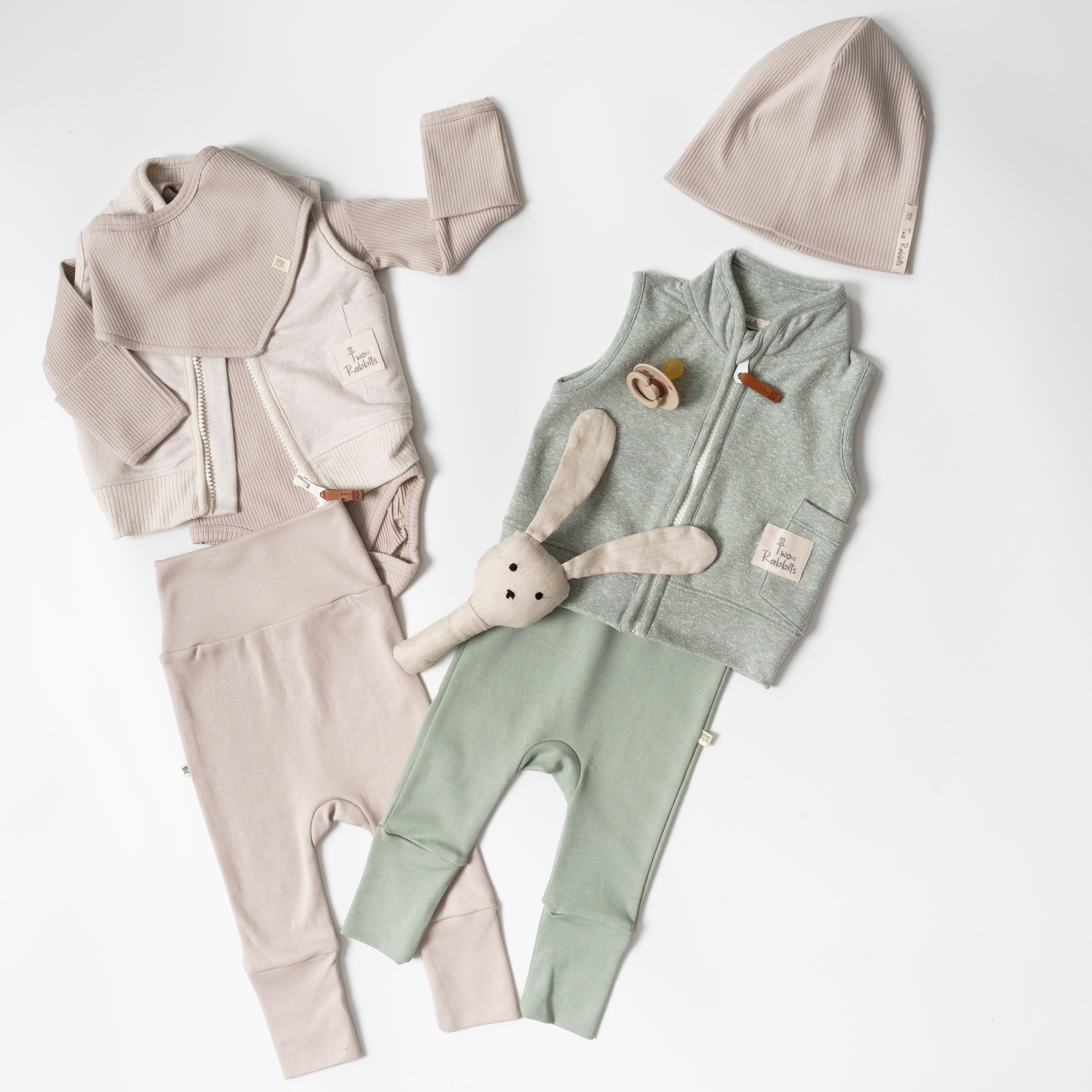 Pañalero Manga Larga Acanalado Taupe