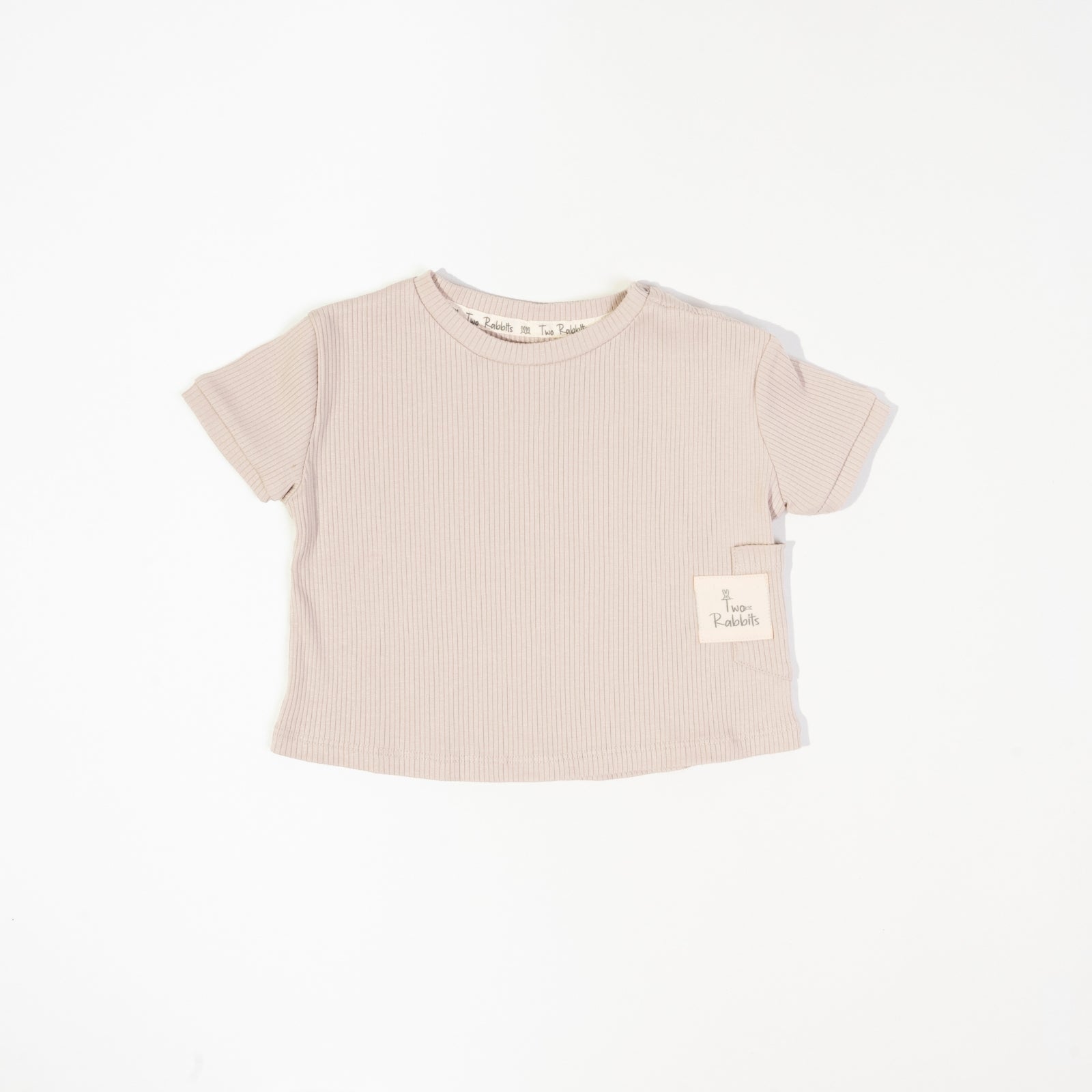 Conjunto Playera y Short Acanalado Taupe