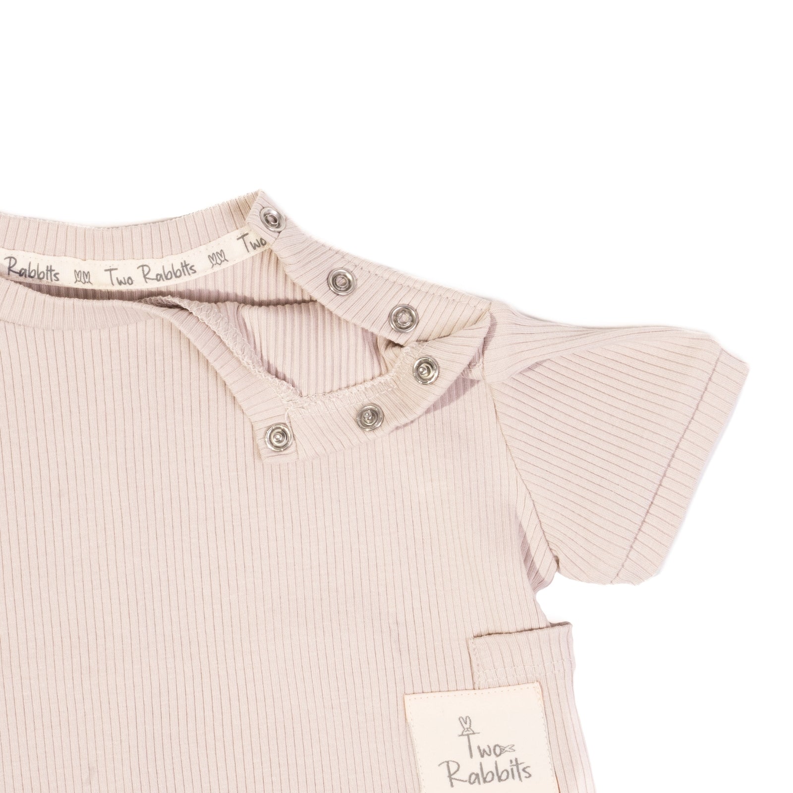 Conjunto Playera y Short Acanalado Taupe