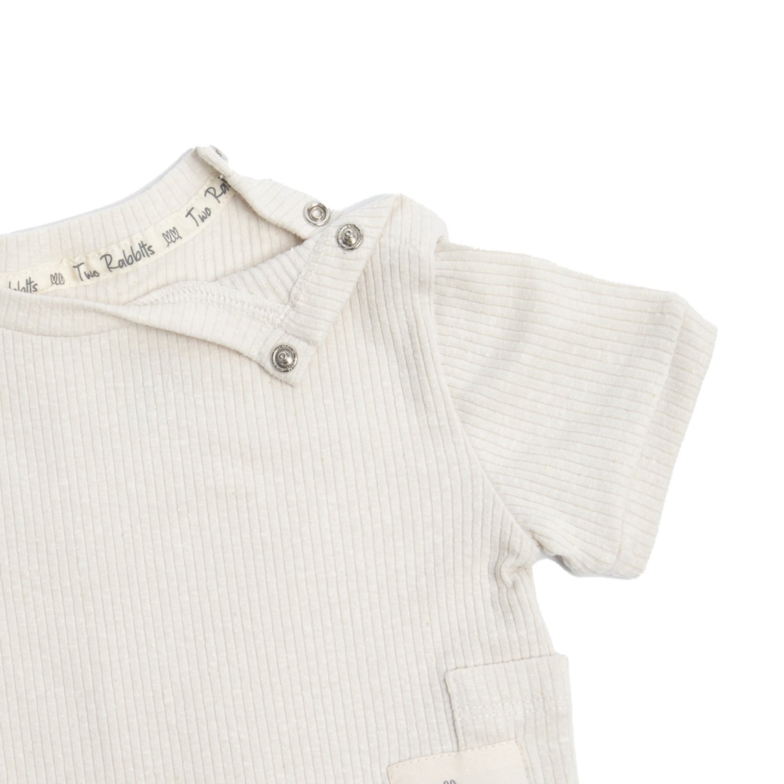 Conjunto Playera y Short Acanalado Vainilla