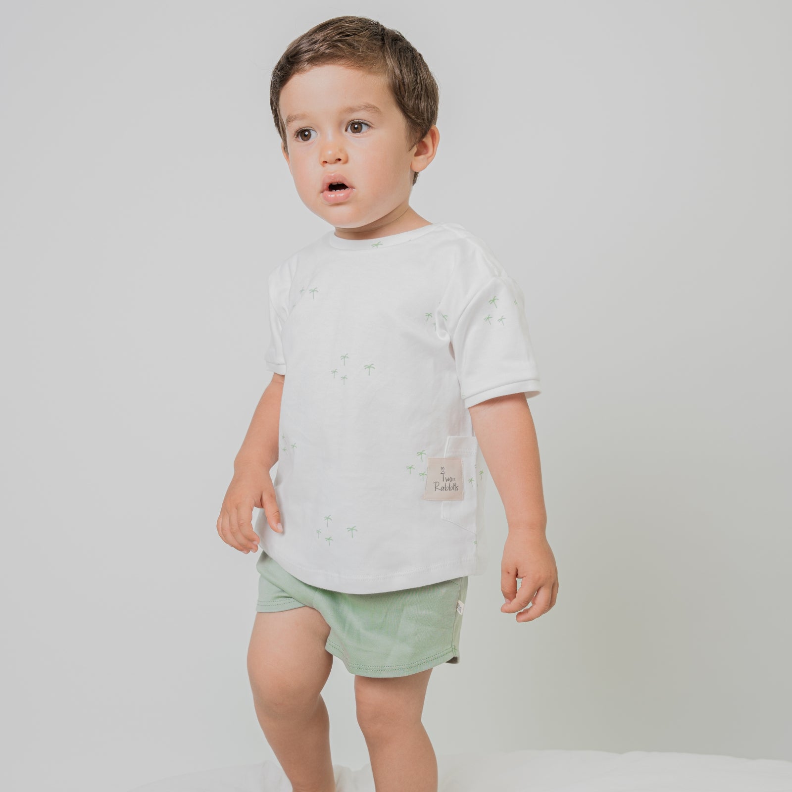 Conjunto Playera Palms y Short Menta