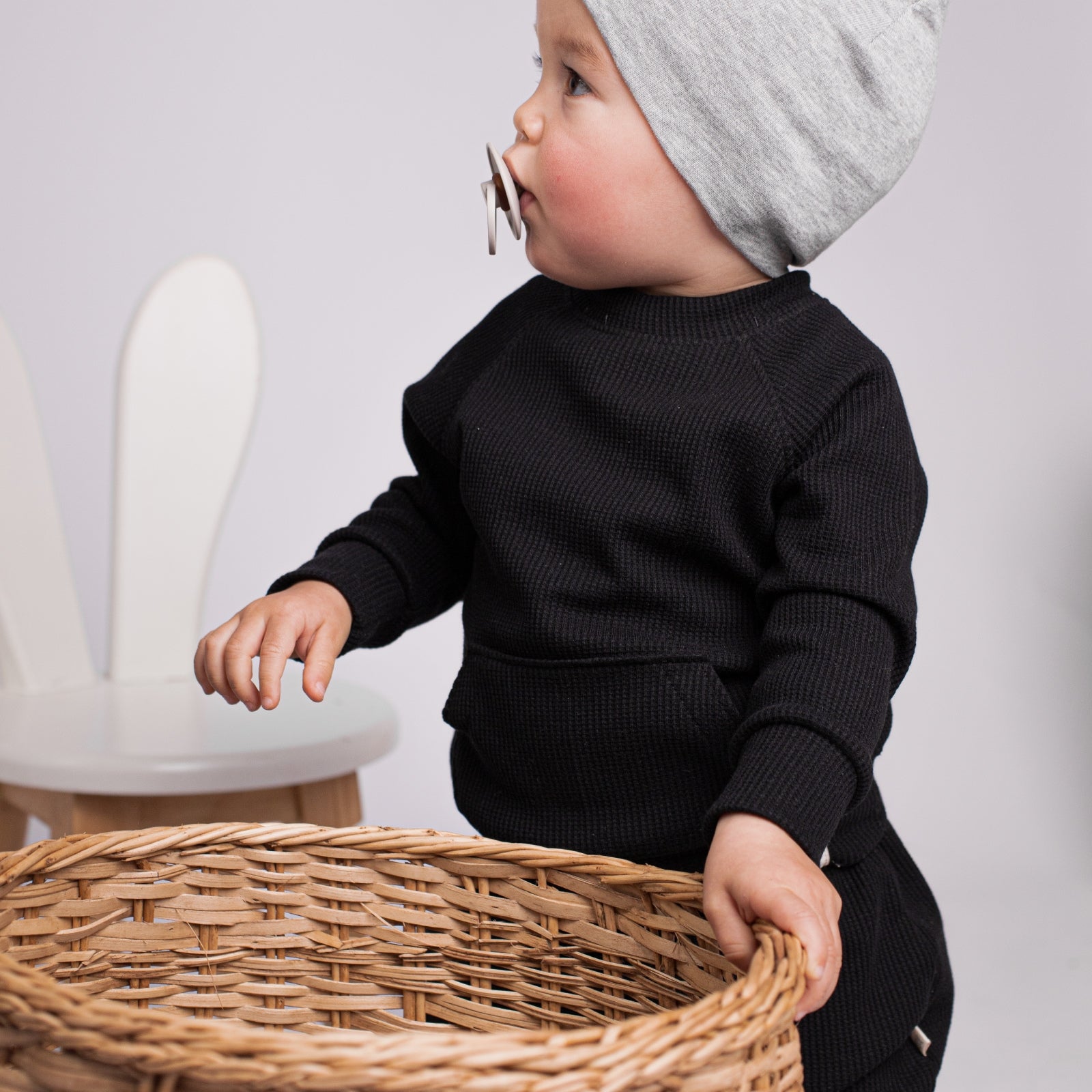 Conjunto Baby Waffle Negro