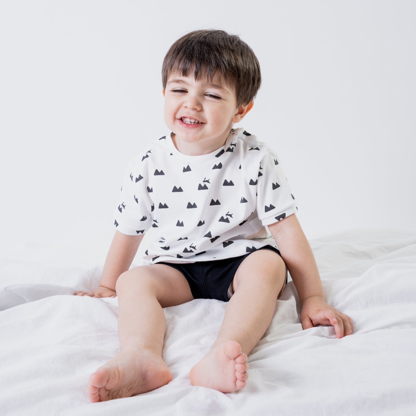 Conjunto Playera Hop y Short Waffle Negro