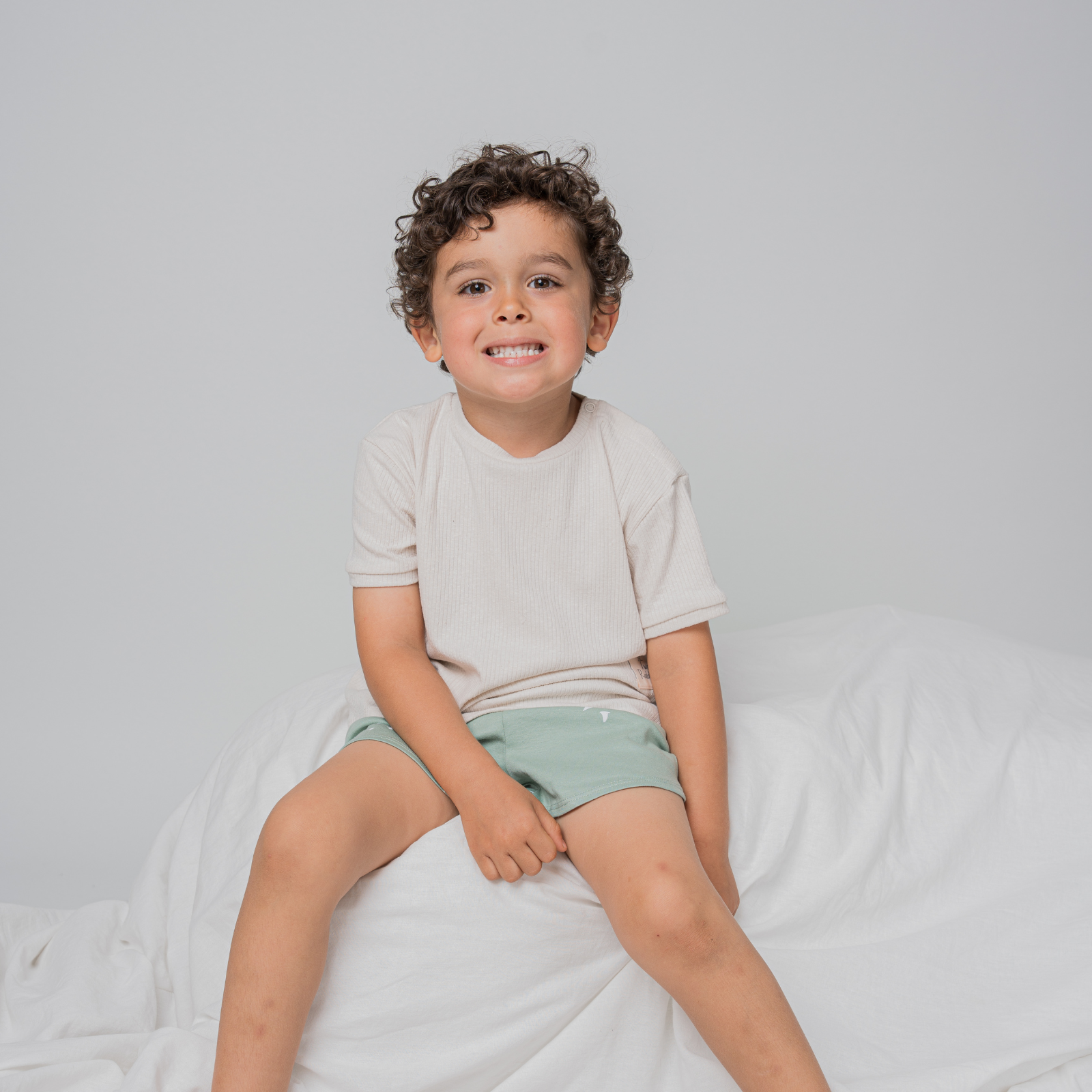 Playera Oversize Acanalado Vainilla