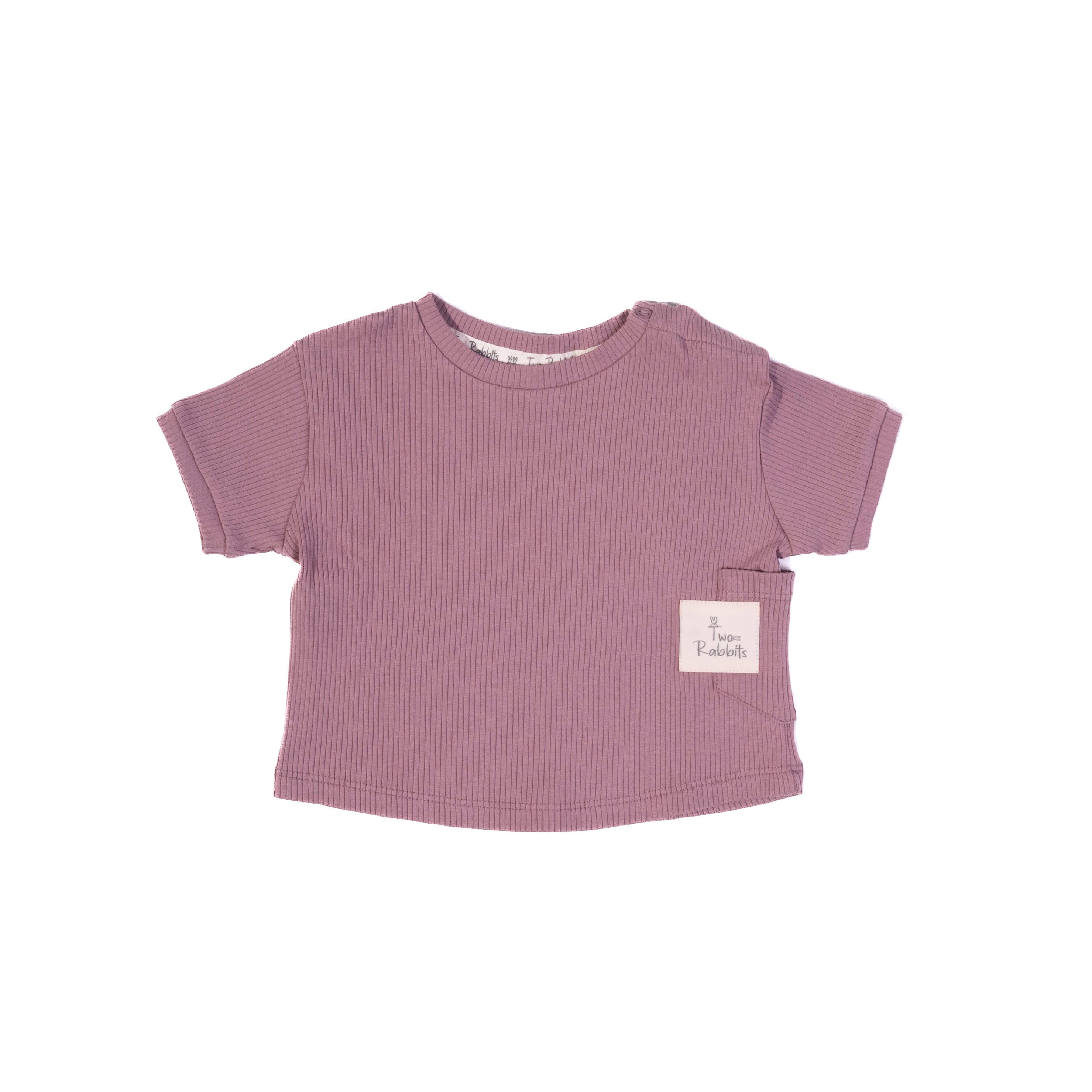 Playera Oversize Acanalado Mauve