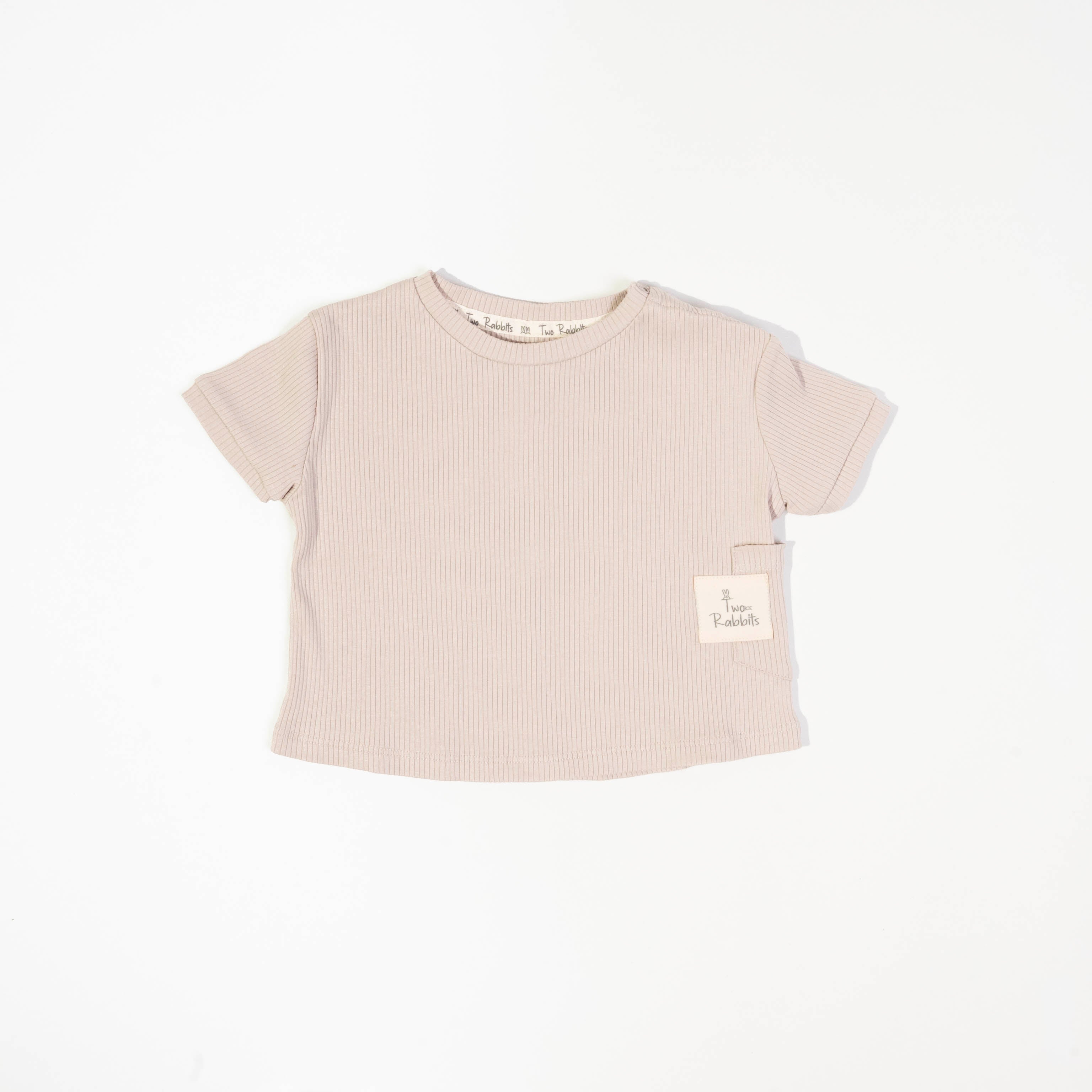 Playera Oversize Acanalado Taupe