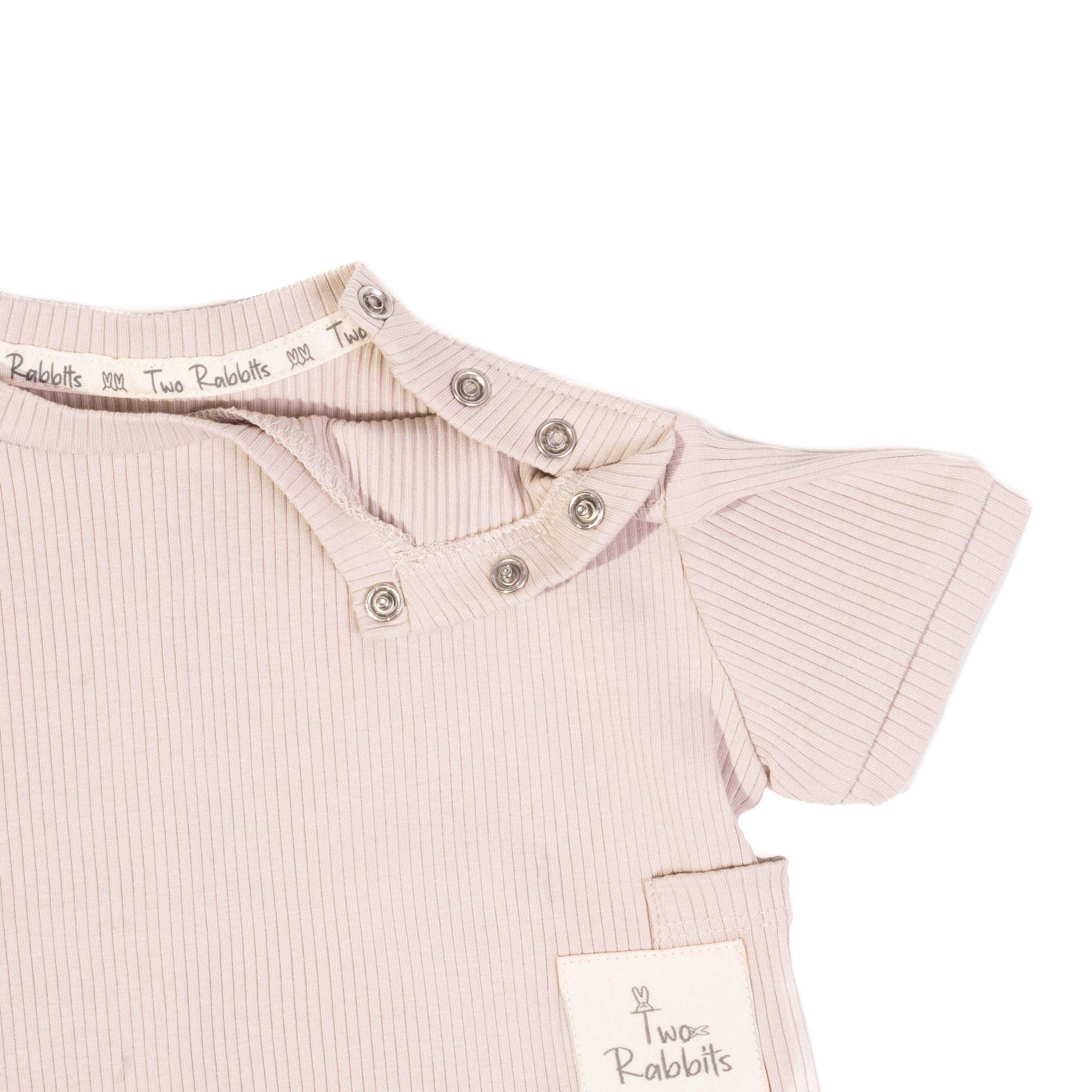 Playera Oversize Acanalado Taupe