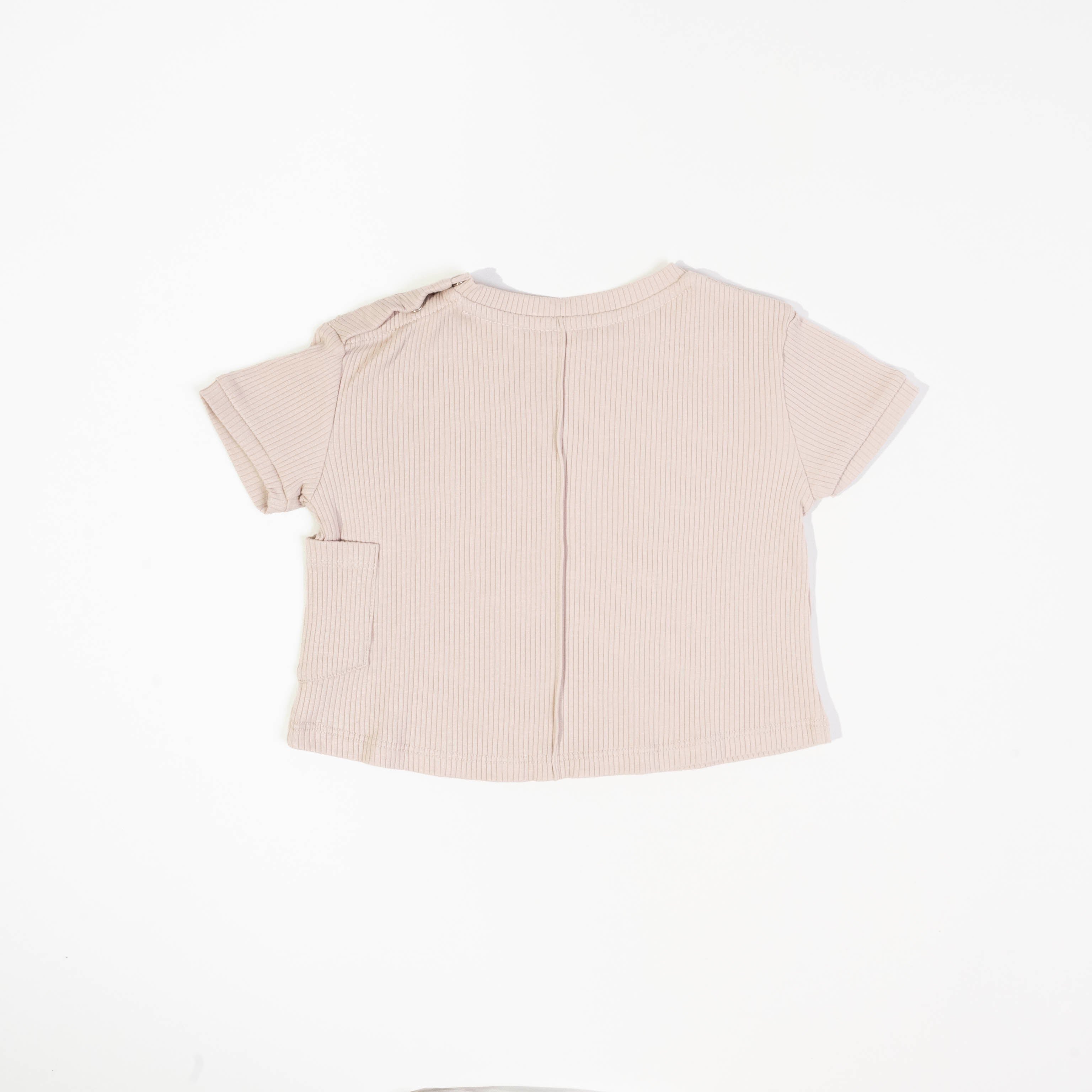 Playera Oversize Acanalado Taupe