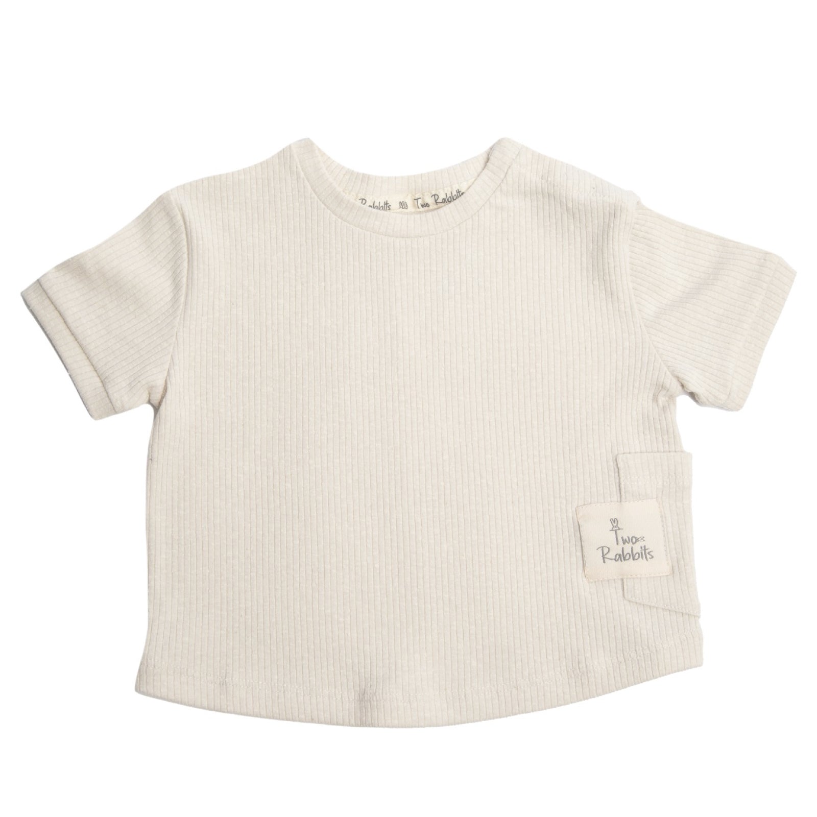 Playera Oversize Acanalado Vainilla
