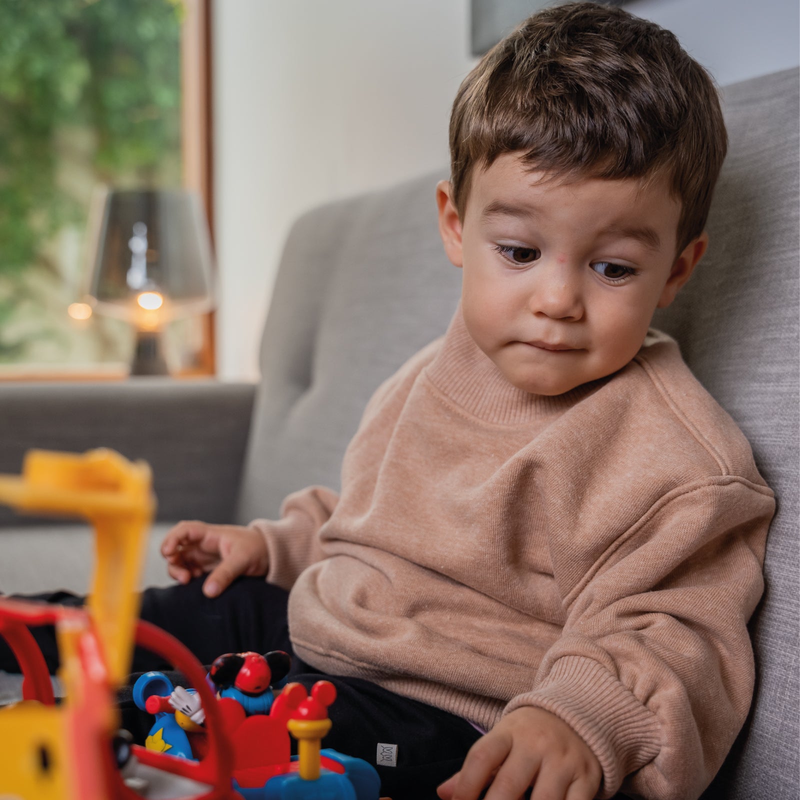 Sudadera Oversize Cuello Alto Camel