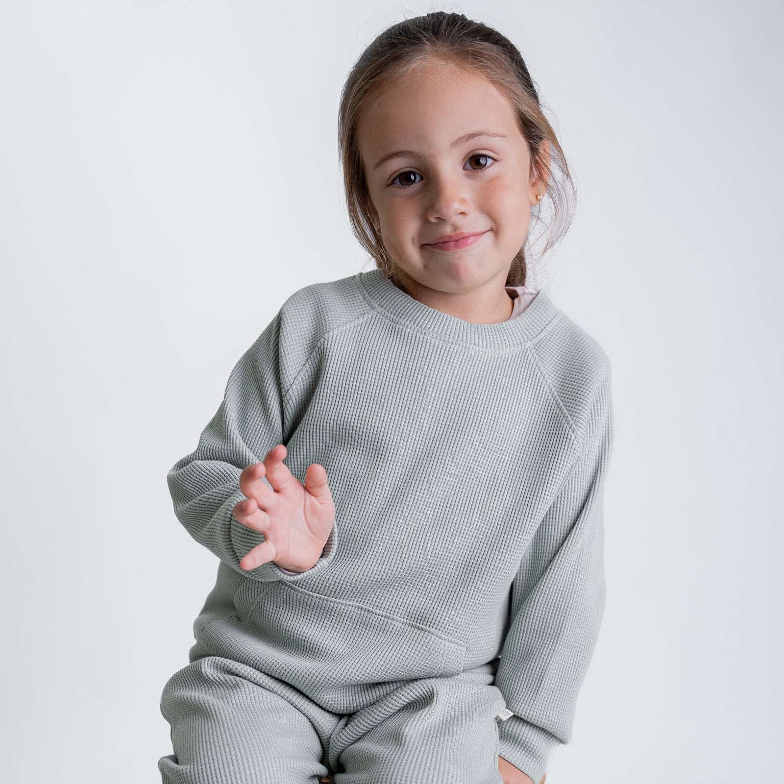 Conjunto Kid Waffle Menta