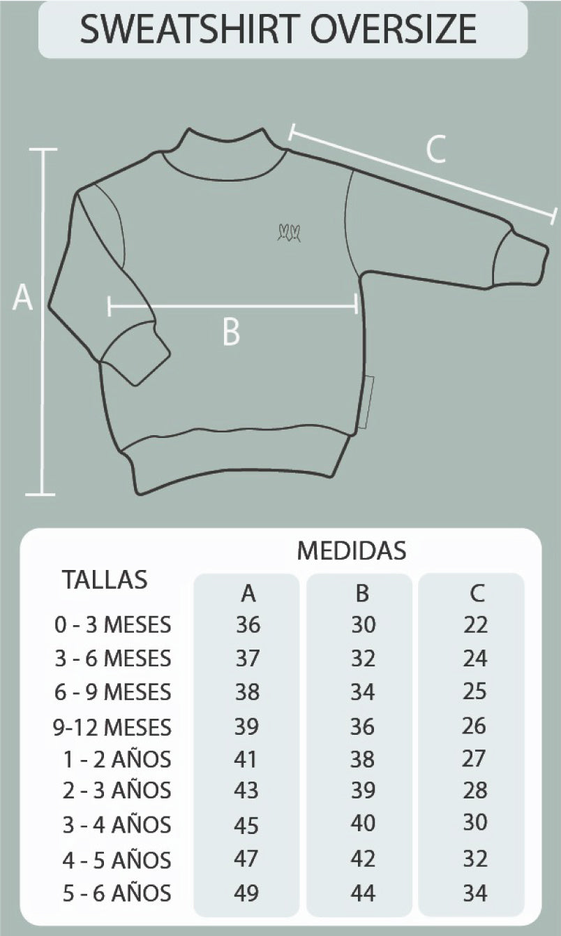 Sudadera Oversize Cuello Alto Artic Blue