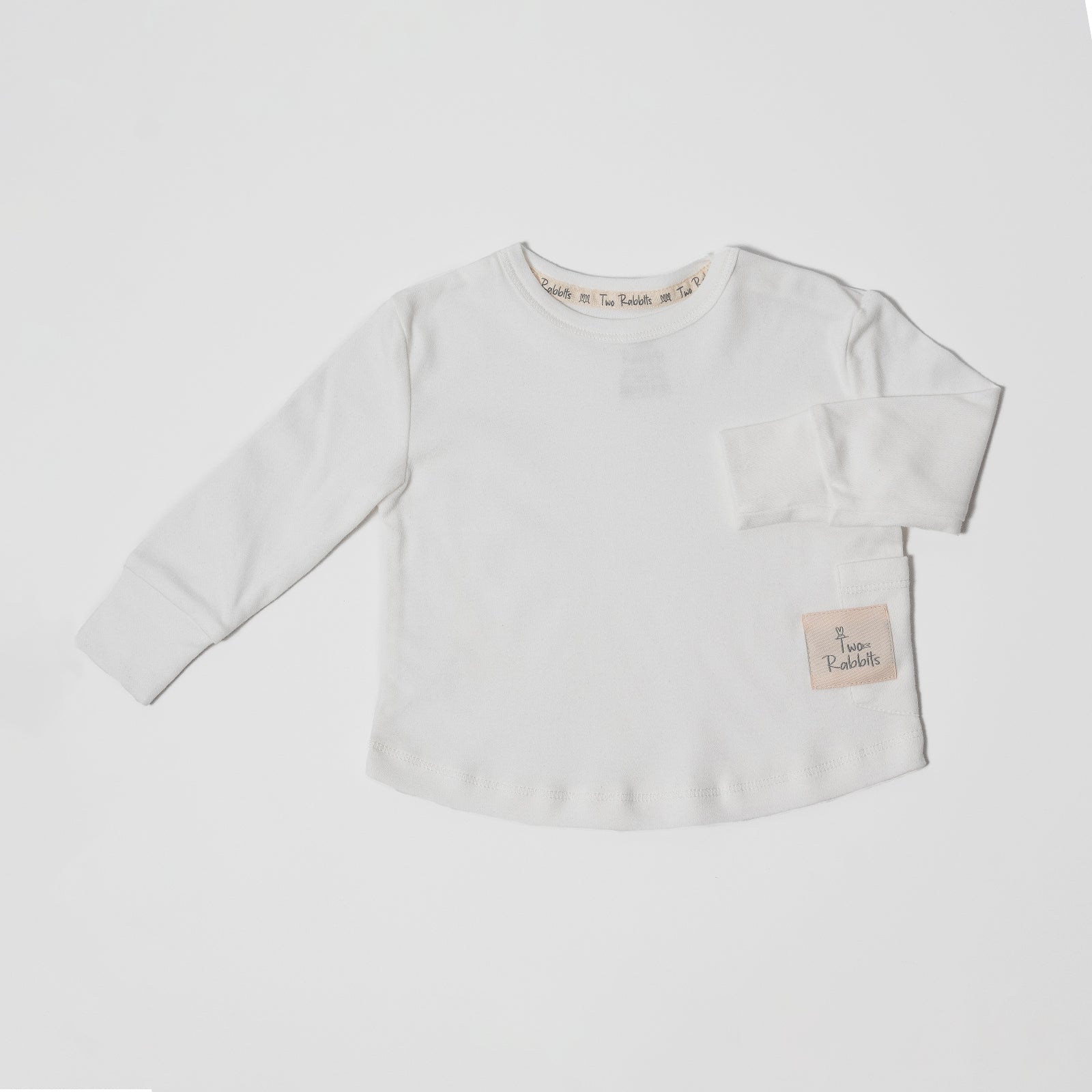 Playera Pima Manga Larga Blanca