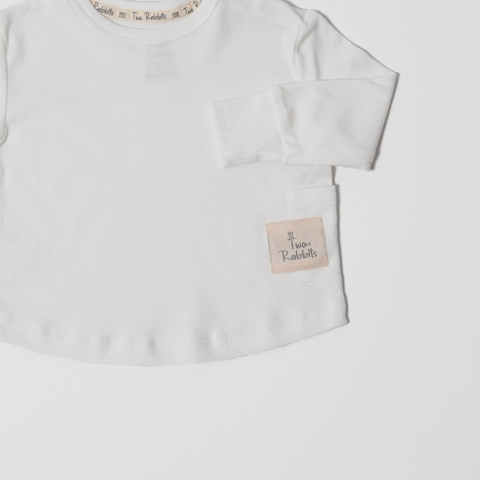 Playera Pima Manga Larga Blanca