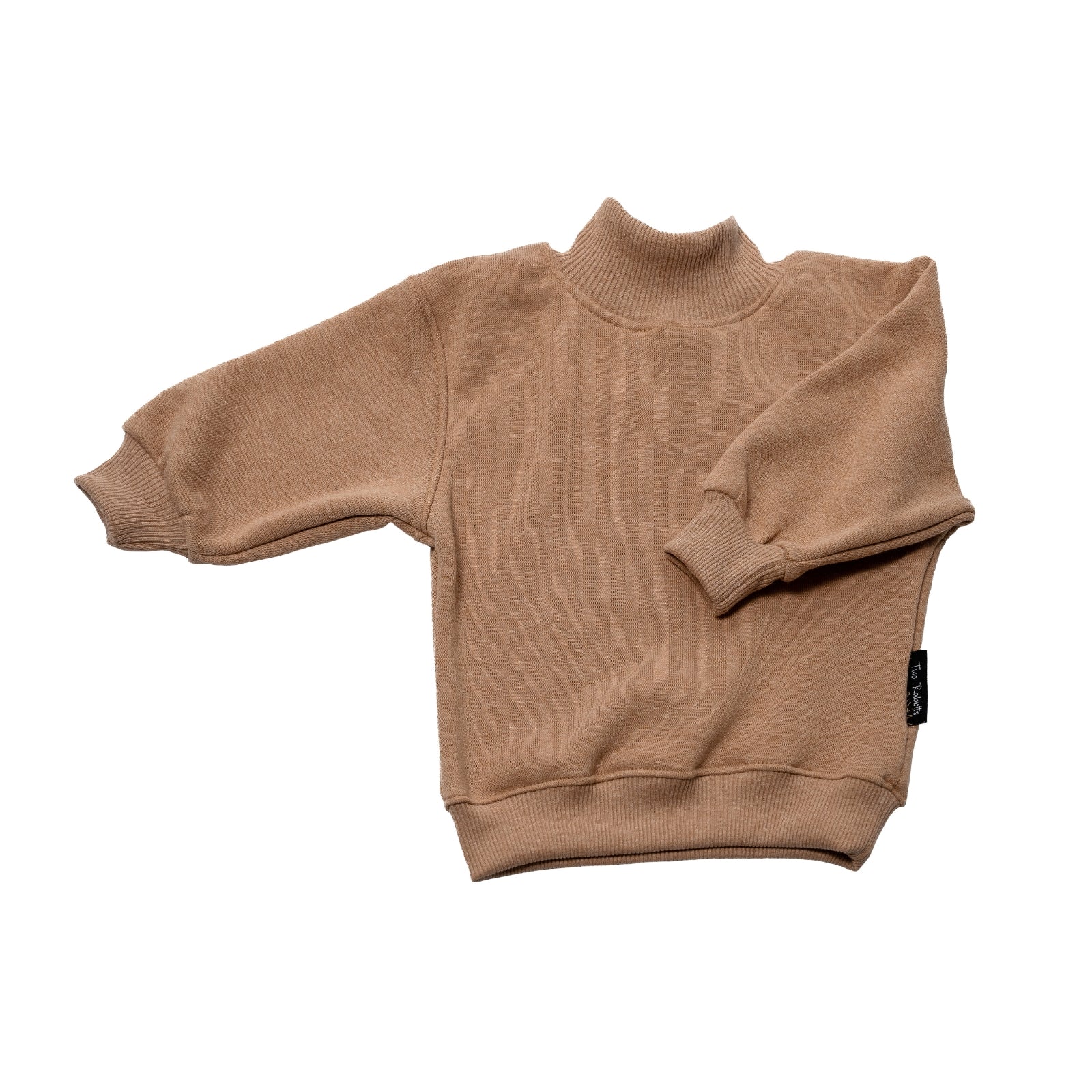 Sudadera Oversize Cuello Alto Camel