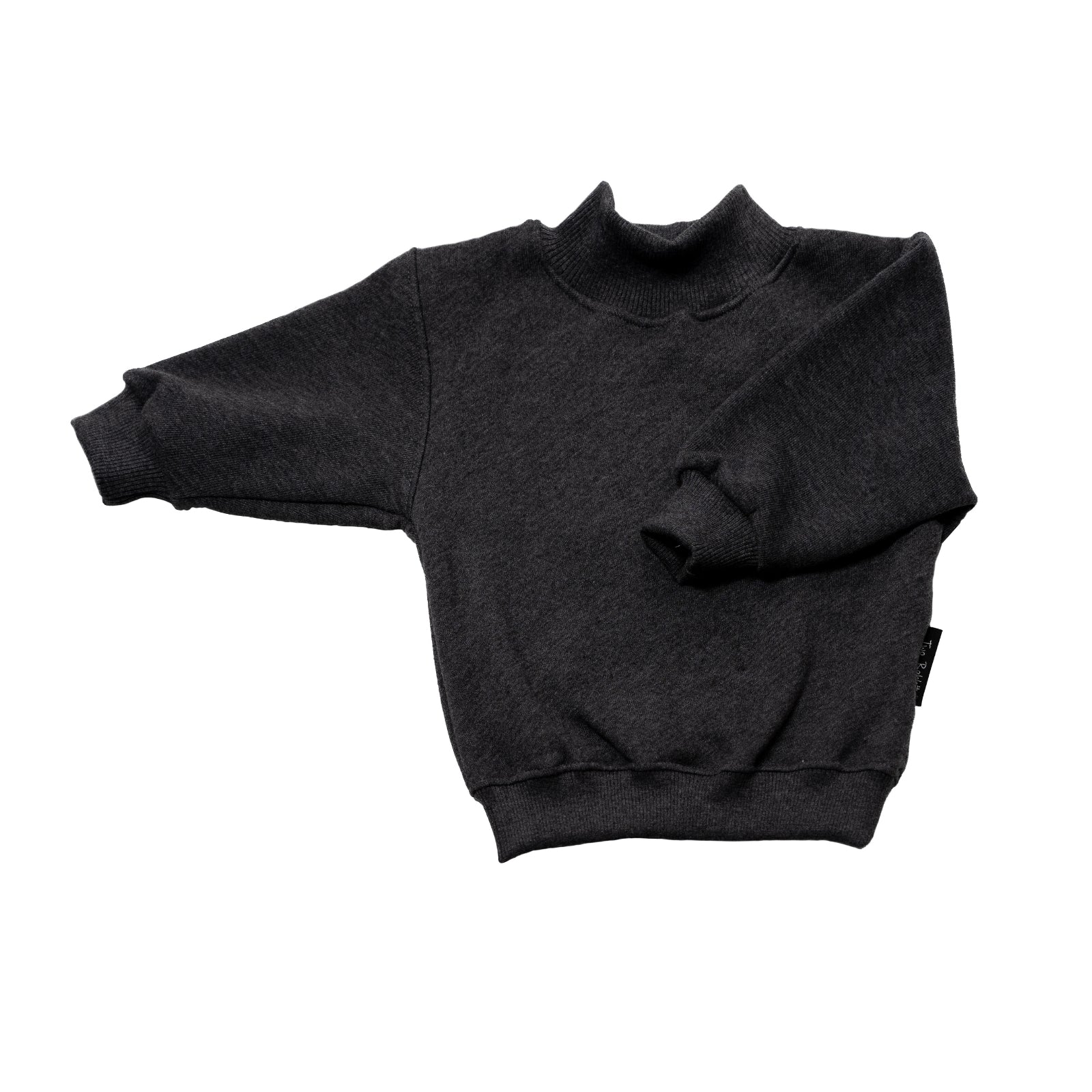 Sudadera Oversize Cuello Alto Charcoal