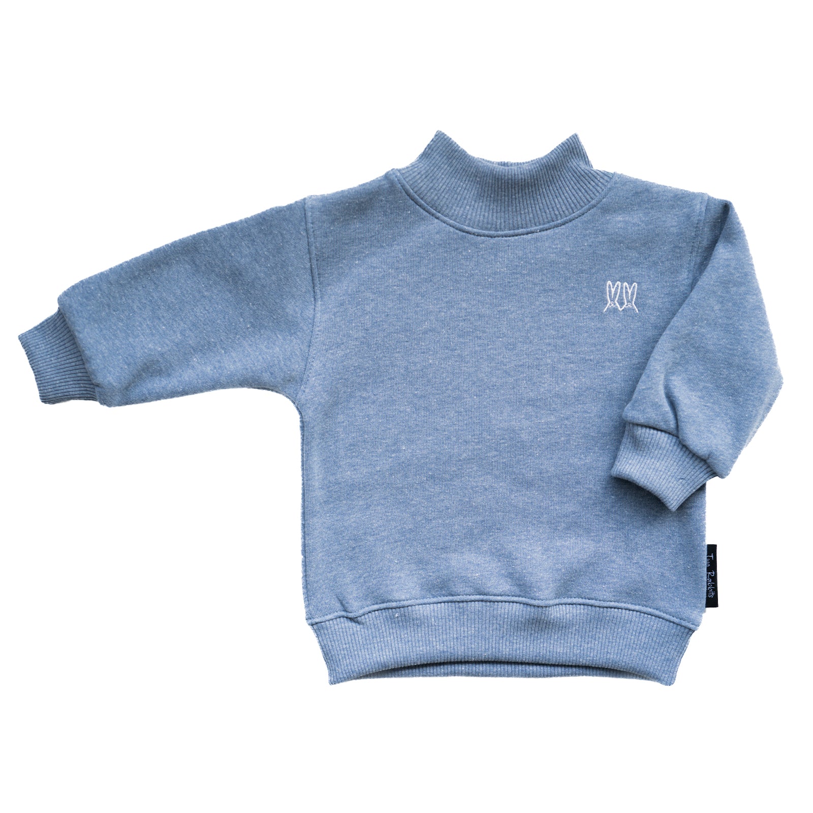 Sudadera Oversize Cuello Alto Artic Blue